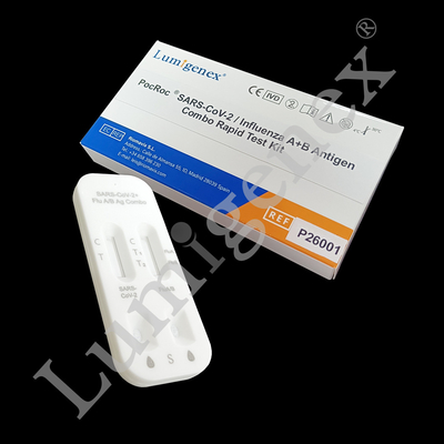 Hisopo nasal combinado de la prueba rápida del antígeno del oro coloidal para la gripe A+B