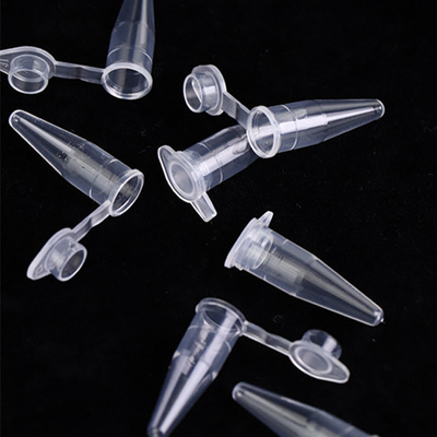 Consumibles de PCR transparentes 0.6ml PCR solo tubo con tapas planas