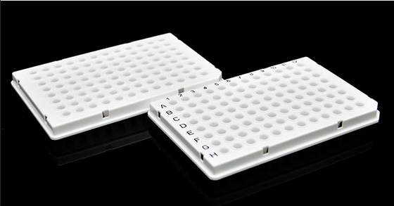 Blanco PCR Consumibles 0.1ml Placa de PCR con medio faldón de 96 pocillos