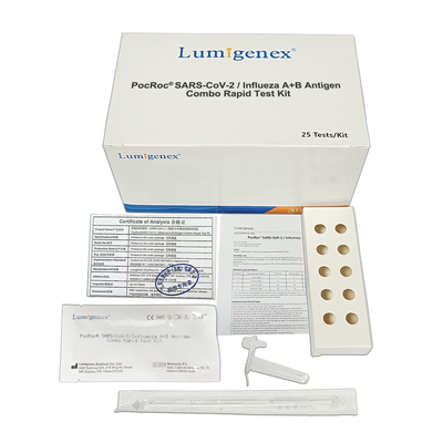 Gripe SARS-CoV-2 una gripe rápida A del CE de Kit Colloidal Gold Nasal Swab de la prueba de la gripe B