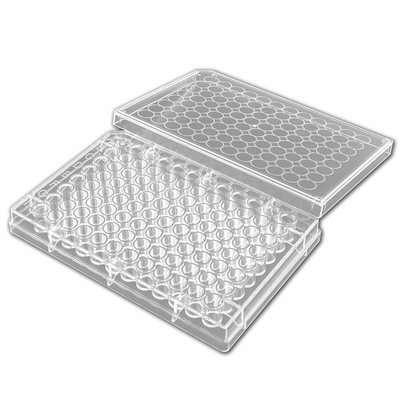 96 Elisa Plate White bien estéril gamma inferior plana/negro