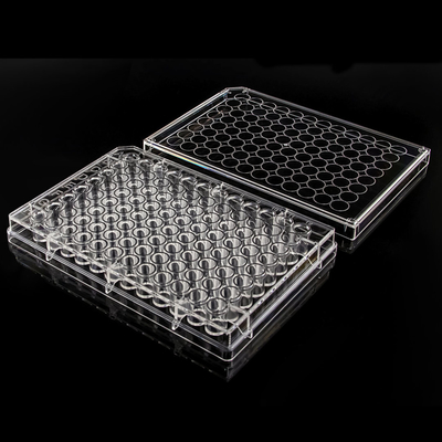 96 Elisa Plate White bien estéril gamma inferior plana/negro