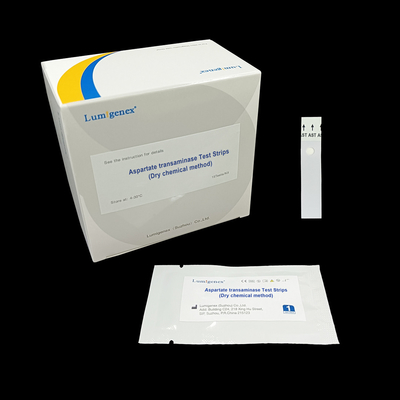 Tiras de prueba de la aminotransferasa del aspartato del Biomarker de la lesión del higado con el analizador químico seco