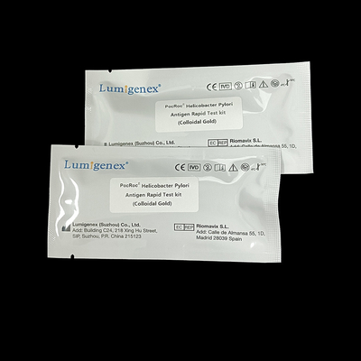 CE fecal de H.P Rapid Test del espécimen del taburete de la muestra del casete rápido de la prueba del antígeno de los píloros de Helicobacter aprobado