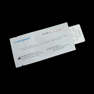 SARS-CoV-2/equipo rápido registrado CE rápido combinado de la prueba del antígeno de Kit Colloidal Gold de la prueba del antígeno de la gripe A+B/RSV