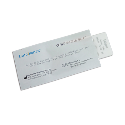 Gripe rápida combinada de Kit Detect Covid 19 de la prueba del antígeno de RSV una gripe B por método coloidal del oro