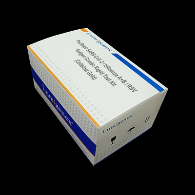 Gripe A+B/casete coloidal rápido combinado de la prueba del oro del equipo Covid-19 de la prueba del antígeno de RSV para el uso en el hogar