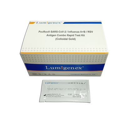 Gripe rápida combinada de Kit Detect Covid 19 de la prueba del antígeno de RSV una gripe B por método coloidal del oro