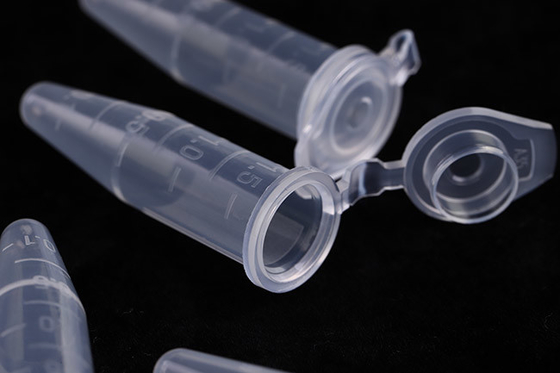 Tubos de microcentrífuga estériles transparentes, tubos de microcentrífuga de PP 1,5