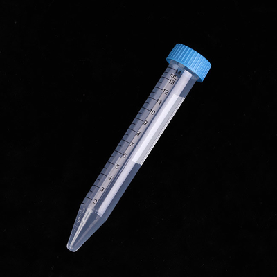 Tubos de centrífuga cónicos transparentes de 15 ml Grado médico de polipropileno