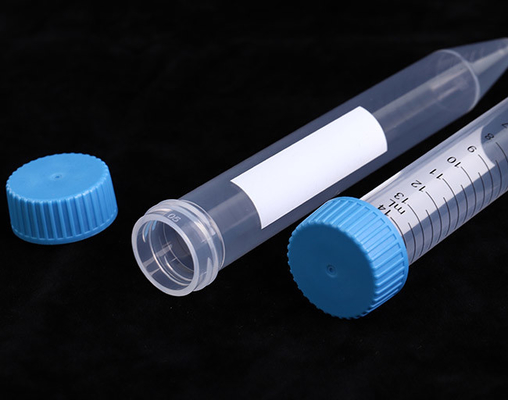 Tubos de centrífuga cónicos transparentes de 15 ml Grado médico de polipropileno