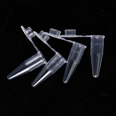 Consumibles de PCR transparentes 0.6ml PCR solo tubo con tapas planas