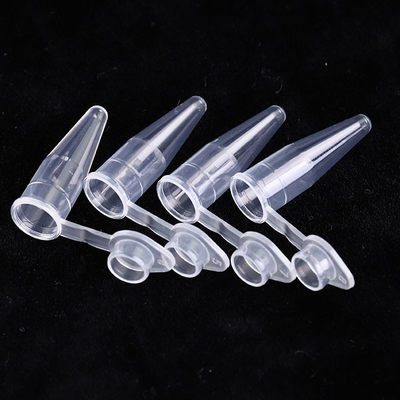 Consumibles de PCR transparentes 0.6ml PCR solo tubo con tapas planas