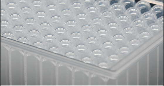 U Bottom PCR Consumibles 2.2ml Placa de 96 pocillos profundos con borde de faldón