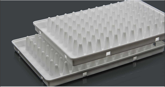Blanco PCR Consumibles 0.1ml Placa de PCR con medio faldón de 96 pocillos