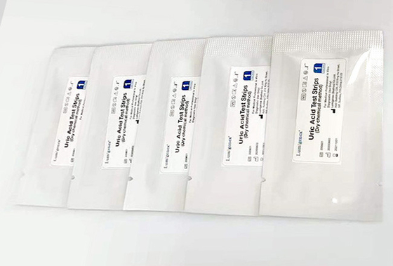 ISO13485 tiras de prueba de ácido úrico aprobadas química seca 4 minutos