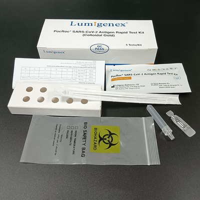 Certificación ISO del antígeno del kit de prueba rápida de oro coloidal COVID-19