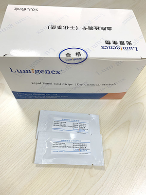 Tiras de prueba del panel del lípido del OEM, equipo de prueba del colesterol ISO13485 y de los triglicéridos